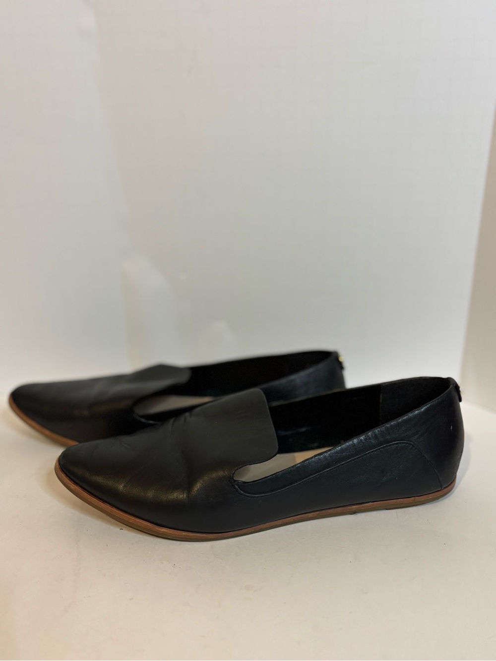 Aldo Black Leather Slip-On Loafers